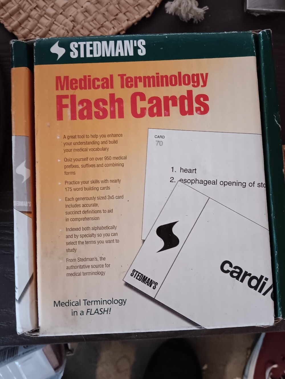 Stedman’s Medical Terminology Flash Cards - Green/Orange